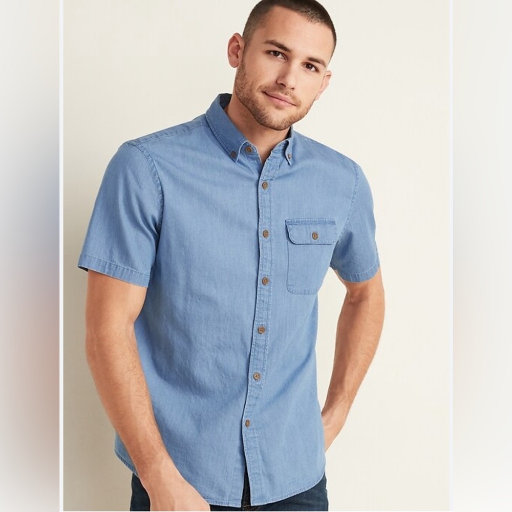 Relaxed Fit Jean collar shirt